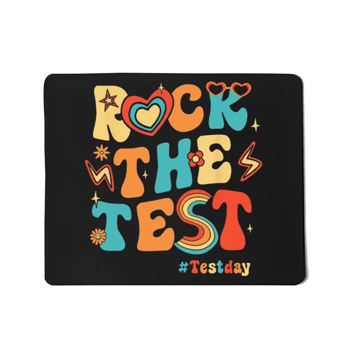 Rock The Test Groovy Motivational Teacher Testing Mousepad