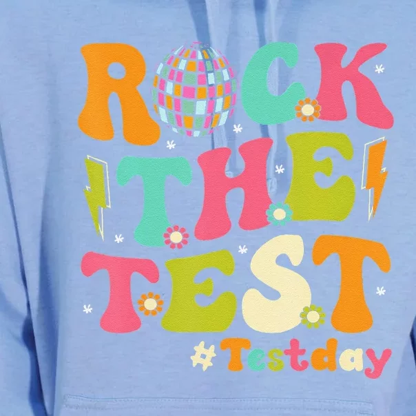 Rock The Test Testing Day Retro Motivational Teacher Student Unisex Surf Hoodie