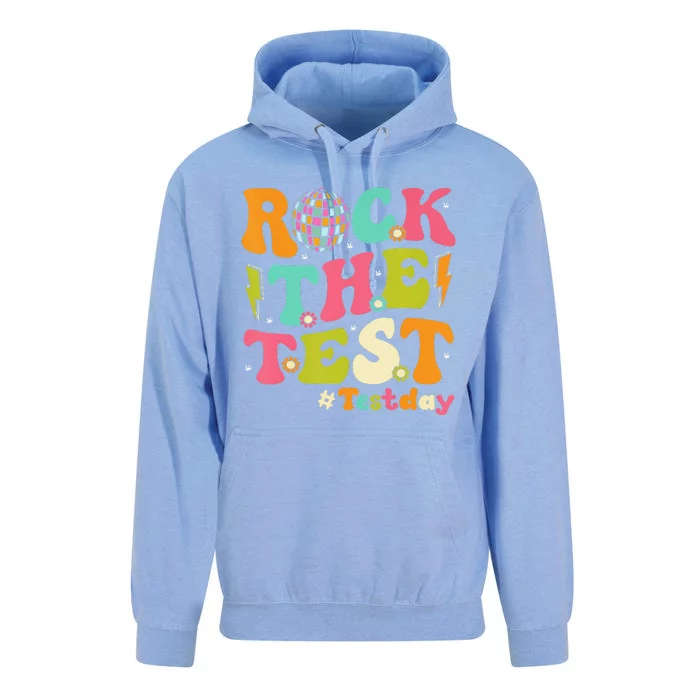 Rock The Test Testing Day Retro Motivational Teacher Student Unisex Surf Hoodie