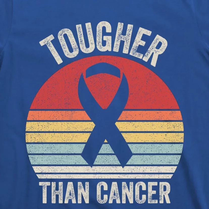 Retro Tougher Than Cancer Ribbon Breast Cancer Awareness Gift T-Shirt