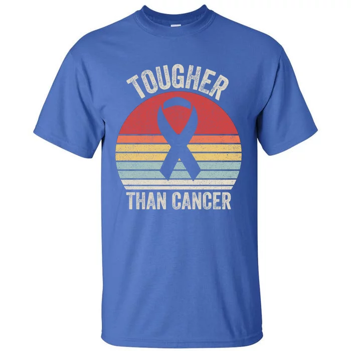 Retro Tougher Than Cancer Ribbon Breast Cancer Awareness Gift Tall T-Shirt