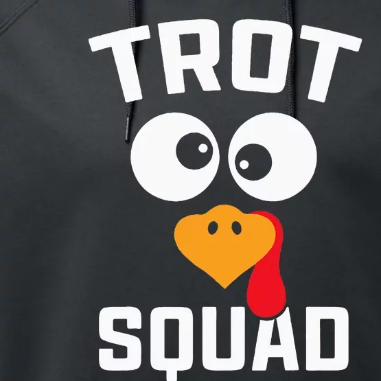 Running Turkey Trot Squad Thanksgiving For Performance Fleece Hoodie