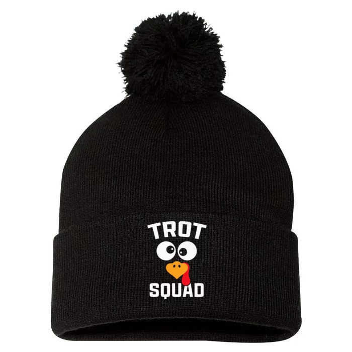 Running Turkey Trot Squad Thanksgiving For Pom Pom 12in Knit Beanie