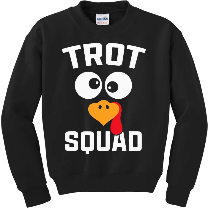 Running Turkey Trot Squad Thanksgiving For Kids Sweatshirt