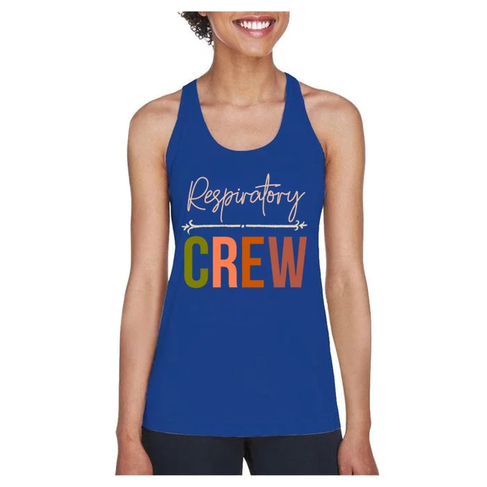 Respiratory Therapist Therapy Crew Matching Lung Health Week Gift Women's Racerback Tank