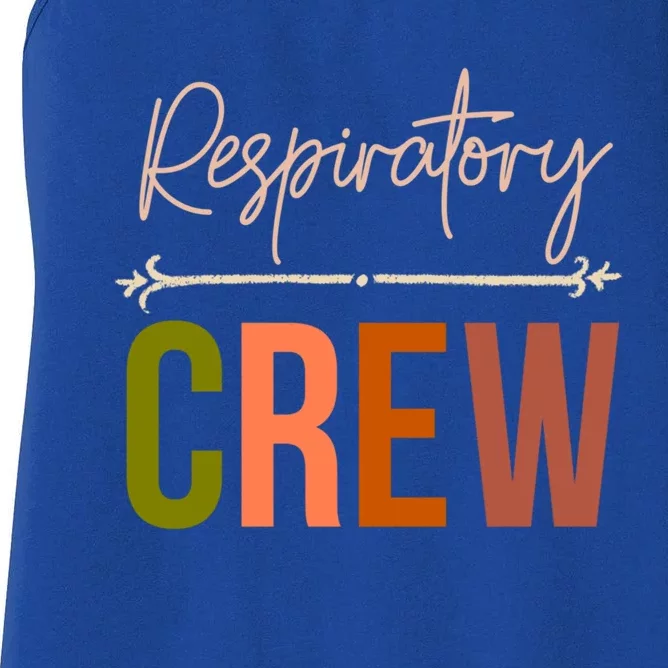 Respiratory Therapist Therapy Crew Matching Lung Health Week Gift Women's Racerback Tank