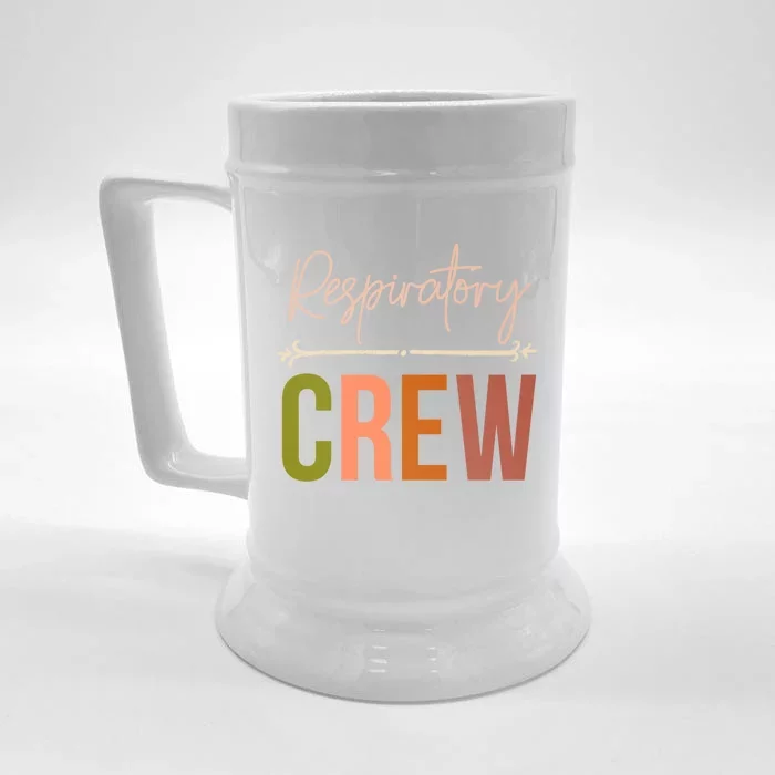 Respiratory Therapist Therapy Crew Matching Lung Health Week Gift Front & Back Beer Stein