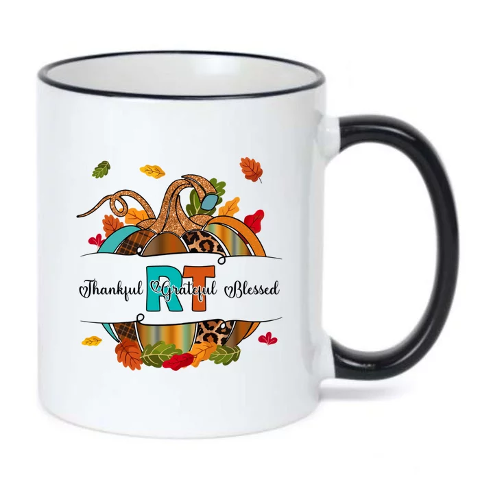 Respiratory Therapist Thankful Grateful Blessed Pumpkin Fall Great Gift Black Color Changing Mug