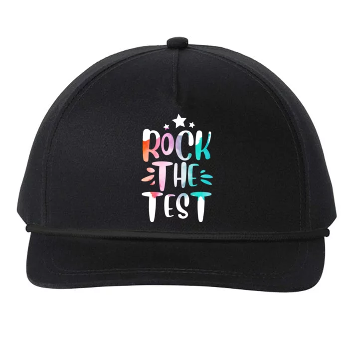 Rock The Test Testing Day Motivational Teacher Student Snapback Five-Panel Rope Hat