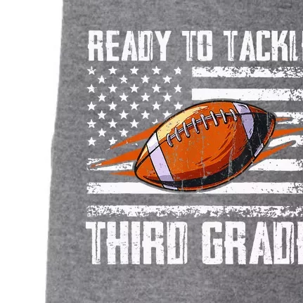 Ready To Tackle Third Grade Football Happy First School Day Doggie 3-End Fleece Hoodie