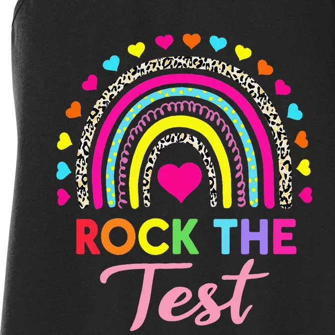 Rock The Test Test Day Teacher Testing Day Women's Racerback Tank