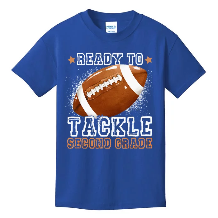 Ready To Tackle 2nd Second Grade Back To School Football Kids T-Shirt