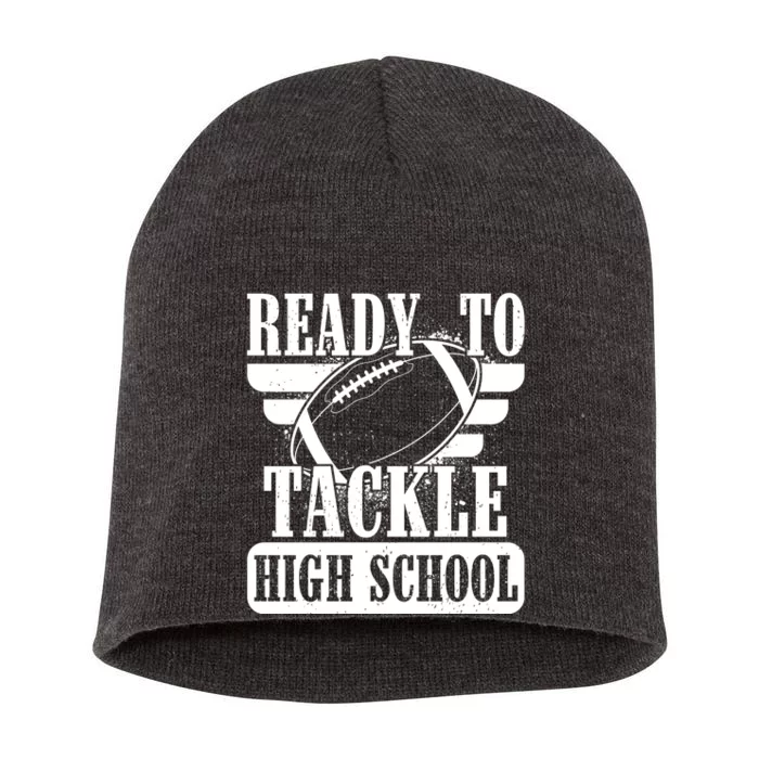 Ready To Tackle High School Football Ball Short Acrylic Beanie