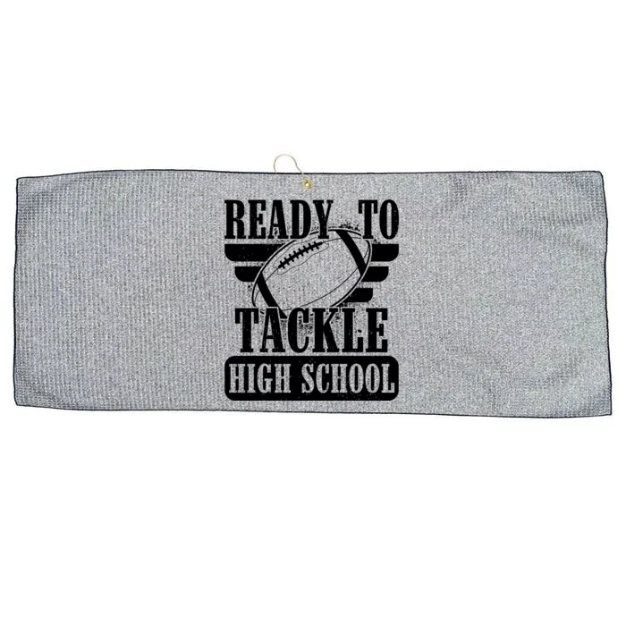 Ready To Tackle High School Football Ball Large Microfiber Waffle Golf Towel