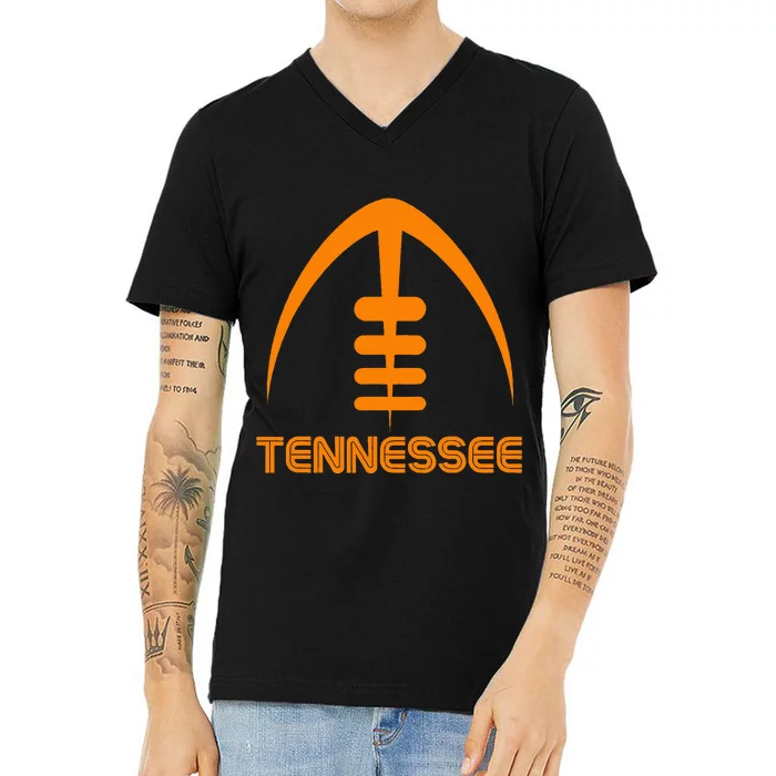 Retro Tennessee TN Orange Vintage Design Classic Tennessee V-Neck T-Shirt