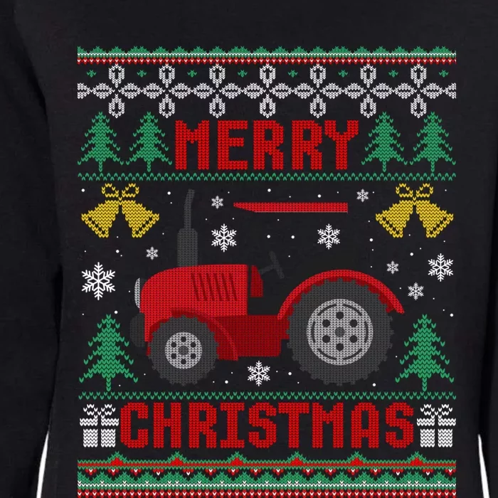 Red Tractor Ugly Christmas Gift Idea Gift Womens California Wash Sweatshirt