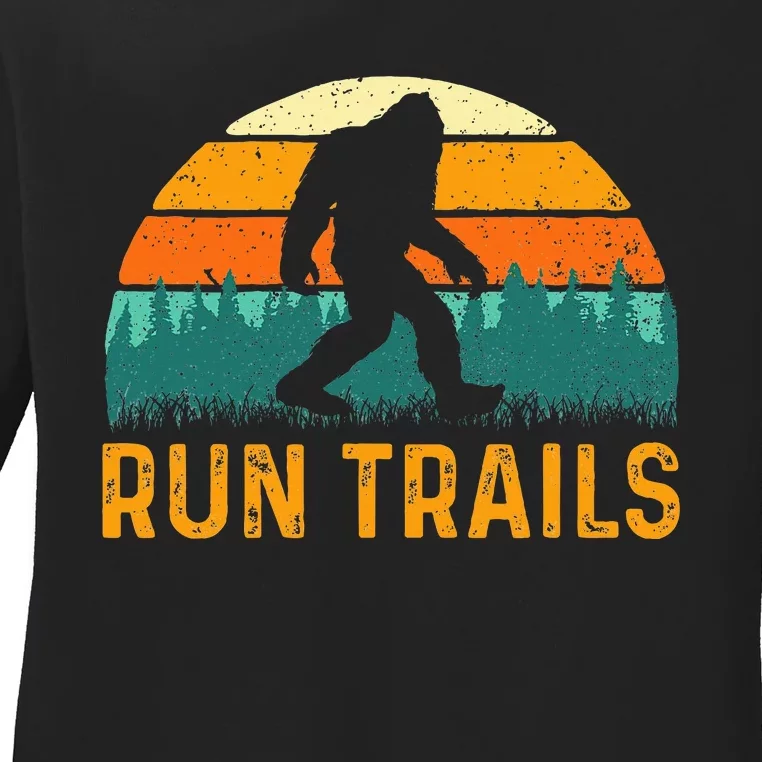 Run Trails Ultramarathon Race Bigfoot Runner Ultra Running Ladies Long Sleeve Shirt