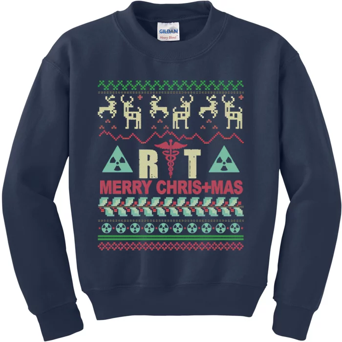 Radiology Tech Ugly Christmas Kids Sweatshirt