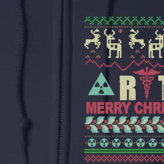 Radiology Tech Ugly Christmas Full Zip Hoodie