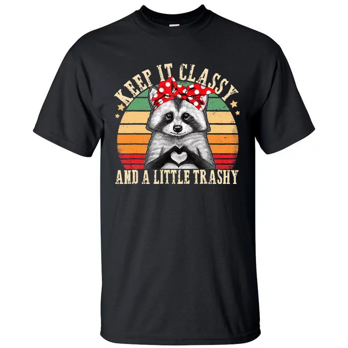 Raccoon Trashy Vintage Retro Funny Racoon Lovers Gifts Tall T-Shirt