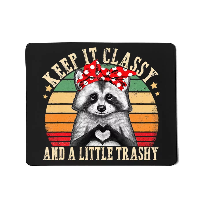 Raccoon Trashy Vintage Retro Funny Racoon Lovers Gifts Mousepad