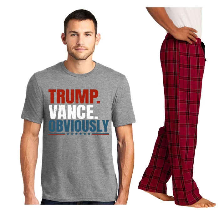 Retro Trump Vance Obviously 2024 Donald Trump 2024 Election Pajama Set