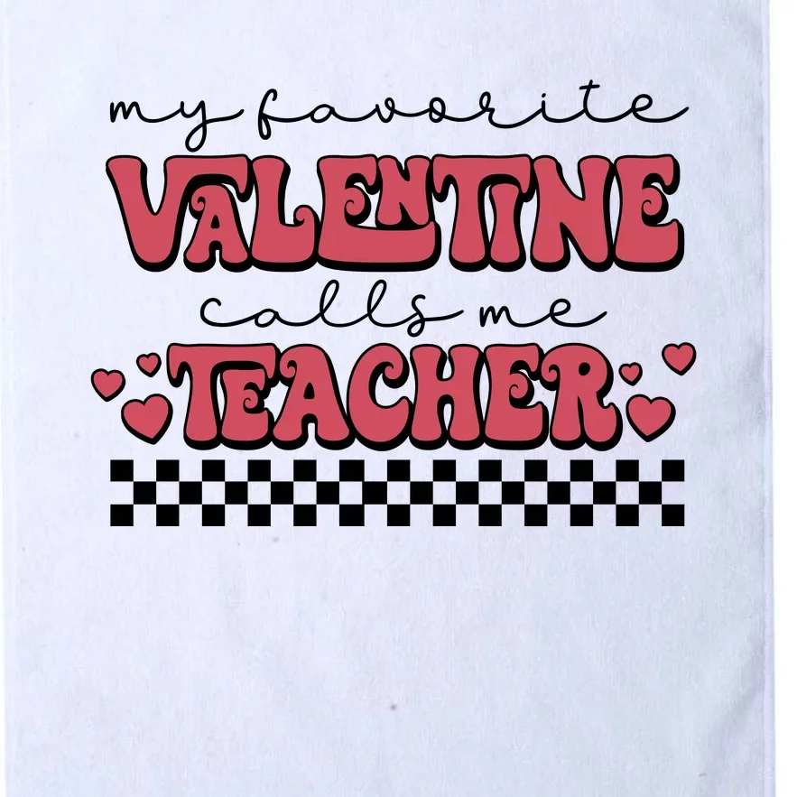 Retro Teacher Valentines Day Platinum Collection Golf Towel