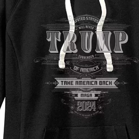 Retro Trump Vintage Maga America Women's Fleece Hoodie