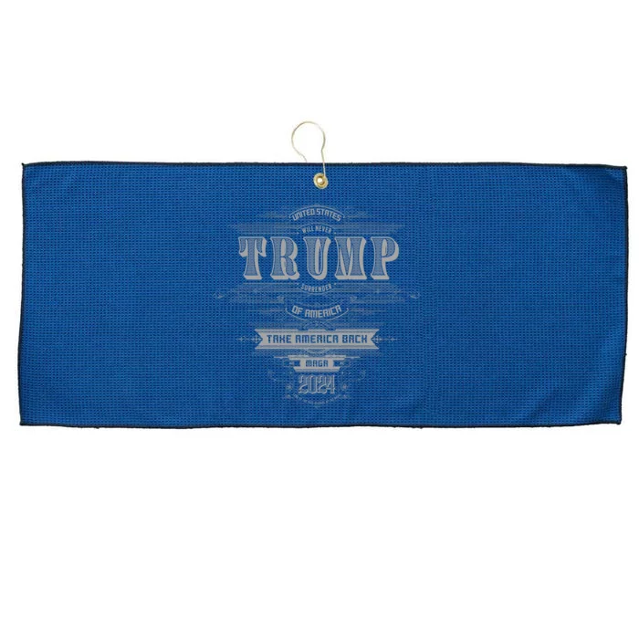 Retro Trump Vintage Maga America Large Microfiber Waffle Golf Towel