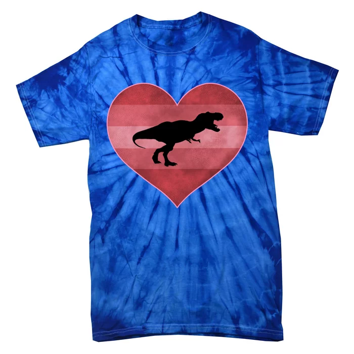 Retro Tgiftrex Valentines Day Heart Love Gift Tie-Dye T-Shirt