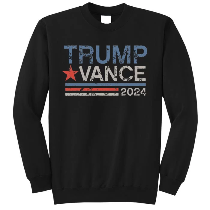 Retro Trump Vance 2024 Stripe Trump Jd Vance Tall Sweatshirt