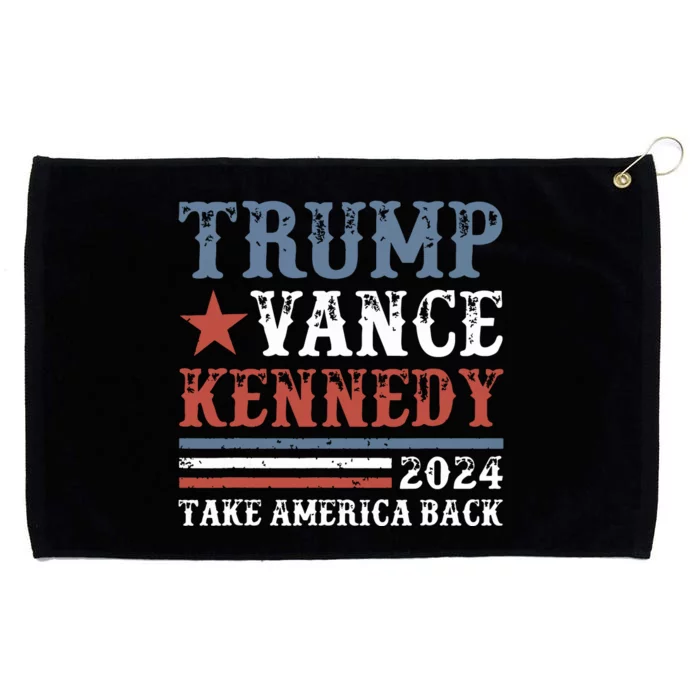 Retro Trump Vance Kennedy 2024 Take America Back Again Grommeted Golf Towel