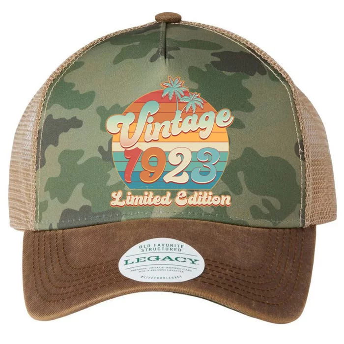 Retro Tropical Vintage 1923 Limited Edition 100th Birthday Legacy Tie Dye Trucker Hat