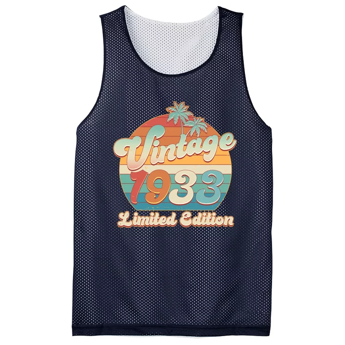 Retro Tropical Vintage 1933 Limited Edition 90th Birthday Mesh Reversible Basketball Jersey Tank