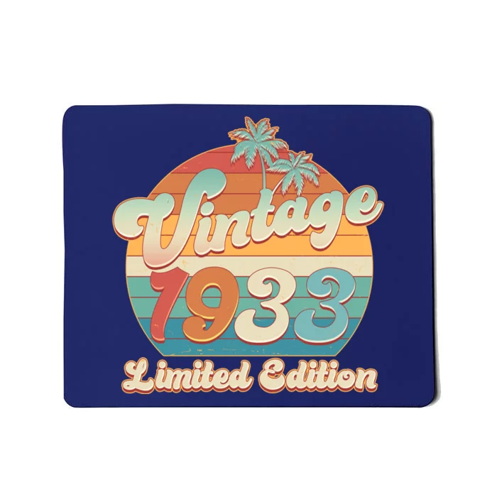 Retro Tropical Vintage 1933 Limited Edition 90th Birthday Mousepad