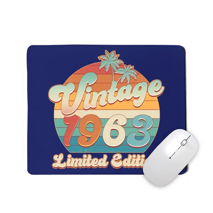 Retro Tropical Vintage 1963 Limited Edition 60th Birthday Mousepad