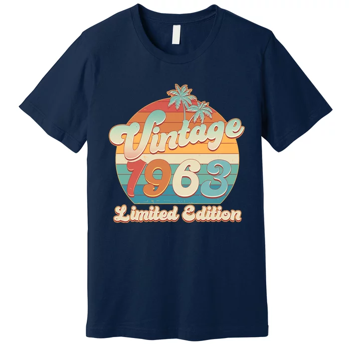 Retro Tropical Vintage 1963 Limited Edition 60th Birthday Premium T-Shirt