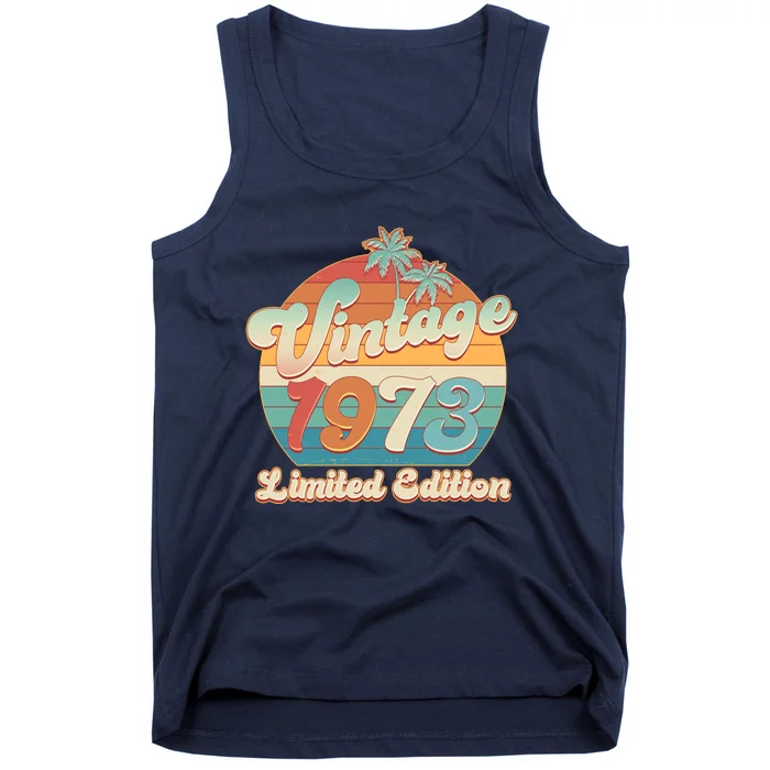 Retro Tropical Vintage 1973 Limited Edition 50th Birthday Tank Top