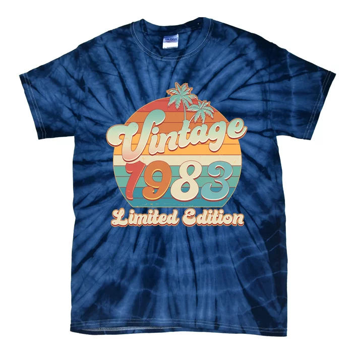 Retro Tropical Vintage 1983 Limited Edition 40th Birthday Tie-Dye T-Shirt