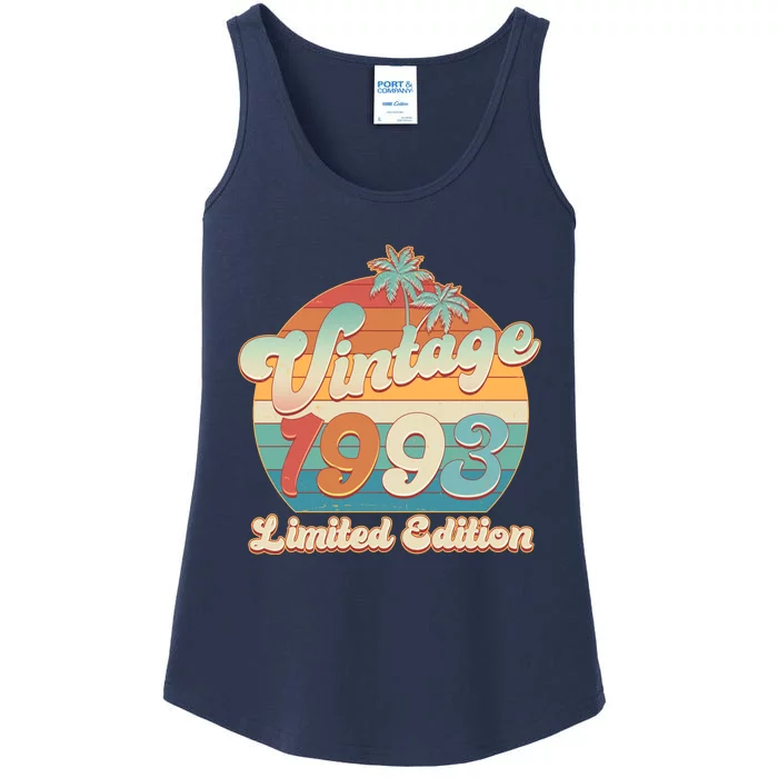 Retro Tropical Vintage 1993 Limited Edition 30th Birthday Ladies Essential Tank