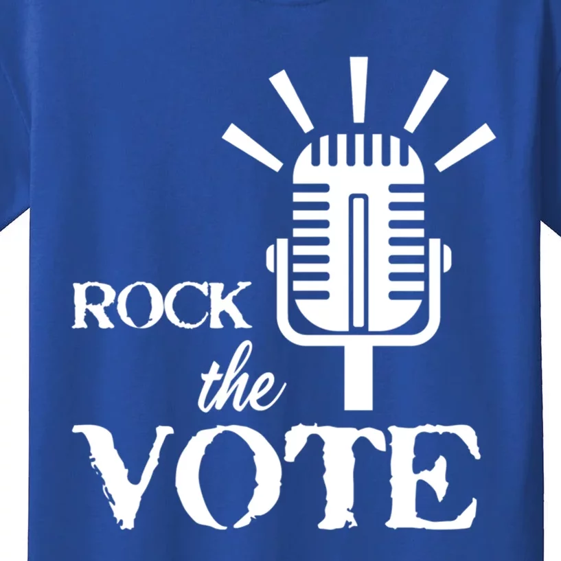 Rock The Vote Vintage Distressed Microphone White Gift Kids T-Shirt