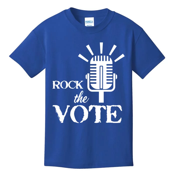 Rock The Vote Vintage Distressed Microphone White Gift Kids T-Shirt