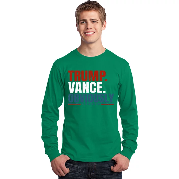 Retro Trump Vance Obviously 2024 Long Sleeve Shirt