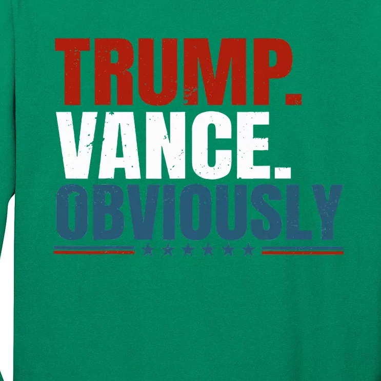 Retro Trump Vance Obviously 2024 Long Sleeve Shirt