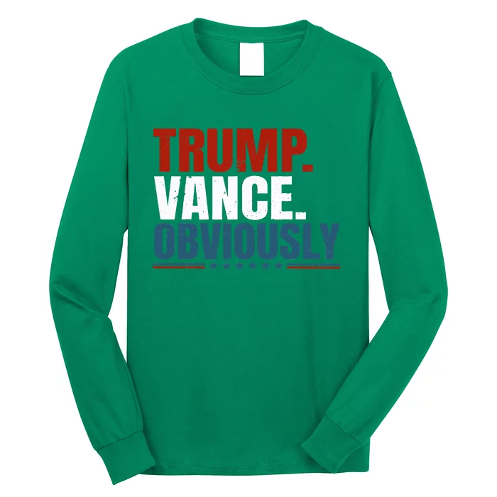 Retro Trump Vance Obviously 2024 Long Sleeve Shirt