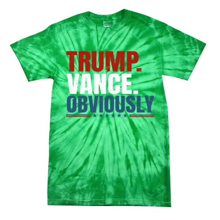 Retro Trump Vance Obviously 2024 Tie-Dye T-Shirt