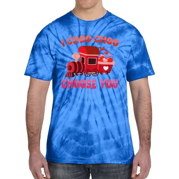 Red Train Valentines Day Tie-Dye T-Shirt