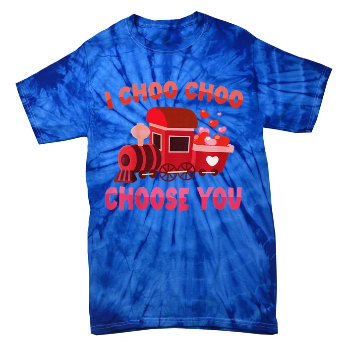 Red Train Valentines Day Tie-Dye T-Shirt