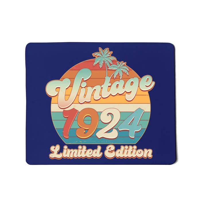 Retro Tropical Vintage 1924 Limited Edition 100th Birthday Mousepad