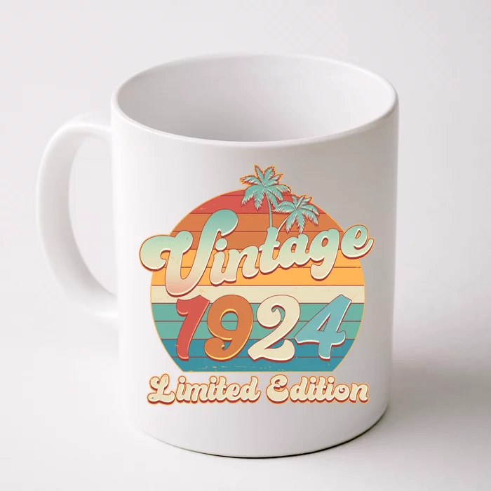 Retro Tropical Vintage 1924 Limited Edition 100th Birthday Front & Back Coffee Mug